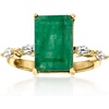 image:imageRossSimons 550 Carat Emerald and 50 ct tw White Topaz Ring in 18kt Gold Over SterlingEmerald