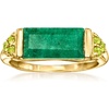 image:imageRossSimons 550 Carat Emerald and 60 ct tw Peridot Ring in 18kt Gold Over SterlingEmerald