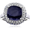 image:imageRossSimons 570 ct tw Sapphire and 10 ct tw White Topaz Ring in Sterling SilverSapphire