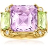 image:imageRossSimons 650 Carat Amethyst and 140 ct tw Peridot Ring With White Topaz in 18kt Gold Over SterlingAmethyst
