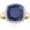 image:imageRossSimons 710 Carat Sapphire and 16 ct tw Diamond Ring in 14kt Yellow GoldSapphire