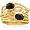 image:imageRossSimons Black Onyx Highway Ring in 18kt Gold Over SterlingOnyx
