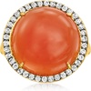 image:imageRossSimons Carnelian and 60 ct tw White Topaz Ring in 18kt Gold Over SterlingCarnelian