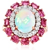 image:imageRossSimons Ethiopian Opal 150 ct tw Pink Tourmaline and 60 ct tw White Topaz Ring in 18kt Rose Gold Over SterlingOpal