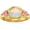 image:imageRossSimons Ethiopian Opal and 40 ct tw Pink Tourmaline Ring in 18kt Gold Over SterlingOpal