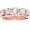 image:imageRossSimons Gemstone and Diamond Ring in 18kt Gold Over SterlingMorganite