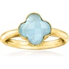 image:imageRossSimons Italian 140 Carat Aquamarine Clover Ring in 14kt Yellow GoldAquamarine