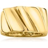 image:imageRossSimons Italian 14kt Yellow GoldPlated Grooved RingNo Gemstone