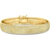 image:imageRossSimons Italian 18kt Gold Over Sterling Textured and Polished Omega Braceletno gemstone