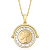 image:imageRossSimons Italian Genuine Lira Coin Pendant Necklace in 18kt Gold Over Sterling