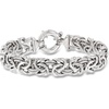 image:imageRossSimons Italian Sterling Silver Textured and Polished Byzantine Braceletno gemstone