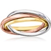 image:imageRossSimons Italian Sterling Silver and 18kt 2Tone Gold Over Sterling Petite Rolling RingNo Gemstone