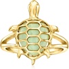 image:imageRossSimons Jade Turtle Ring in 18kt Gold Over SterlingJade
