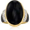 image:imageRossSimons Onyx and 22 ct tw Diamond Ring With Black Enamel in 18kt Gold Over SterlingOnyx