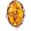 image:imageRossSimons Orange Amber Ring in Sterling SilverAmber