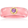 image:imageRossSimons Pink Jade and 20 Carat Amethyst Ring With 14kt Yellow GoldAmethyst