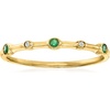image:imageRossSimons Pure Collection Gemstone and DiamondAccented Ring 14kt Yellow GoldEmerald