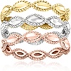 image:imageRossSimons Rhodium and 14kt 2Tone GoldPlated Jewelry Set 3 Stackable RingsNo Gemstone