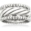 image:imageRossSimons RhodiumPlated Beaded Border RingNo Gemstone