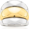 image:imageRossSimons Silver and 14kt GoldPlated 3Row RingNo Gemstone