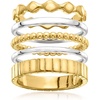 image:imageRossSimons Silver and 14kt GoldPlated Jewelry Set 5 Stackable RingsNo Gemstone