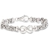 image:imageRossSimons Sterling Silver Byzantine Infinity Station Braceletno gemstone