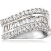 image:imageRossSimons Sterling SilverPlated Curved Ring With 190 ct tw CzsCubic Zirconia