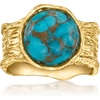 image:imageRossSimons Turquoise Wide Ring in 18kt Gold Over SterlingCreated Turquoise