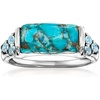 image:imageRossSimons Turquoise and 10 ct tw Sky Blue Topaz Ring in Sterling SilverCreated Turquoise