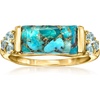 image:imageRossSimons Turquoise and 70 ct tw Sky Blue Topaz Ring in 18kt Gold Over SterlingCreated Turquoise