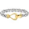image:imageRossSimons TwoTone Sterling Silver Byzantine Braceletno gemstone
