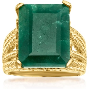 image:imageRossSimons 1250 Carat Emerald MultiRow Ring in 18kt Gold Over SterlingEmerald