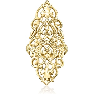 image:imageRossSimons 14kt Yellow GoldPlated Elongated TurkishPattern RingNo Gemstone