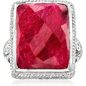 image:imageRossSimons 1700 Carat Ruby Ring in Sterling SilverRuby