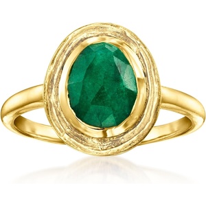 image:imageRossSimons 230 Carat Emerald Ring in 18kt Gold Over SterlingEmerald