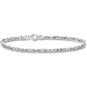 image:imageRossSimons 23mm Sterling Silver Square Byzantine Braceletno gemstone