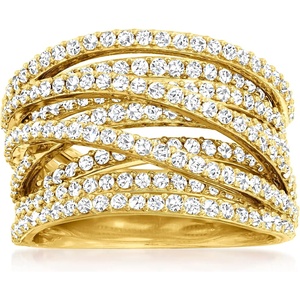 image:imageRossSimons 250 ct tw Diamond Highway Ring in 18kt Gold Over SterlingDiamond