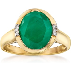 image:imageRossSimons 300 Carat Emerald Ring With Diamonds in 14kt Yellow GoldEmerald