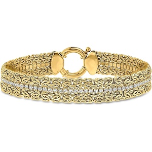 image:imageRossSimons 300 ct tw CZ Byzantine Bracelet in 18kt Gold Over SterlingCubic Zirconia