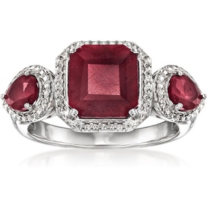image:imageRossSimons 340 ct tw Ruby Ring in Sterling SilverRuby