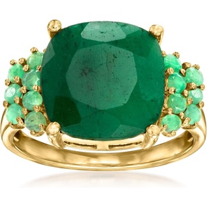 image:imageRossSimons 540 ct tw Emerald Ring in 18kt Gold Over SterlingEmerald