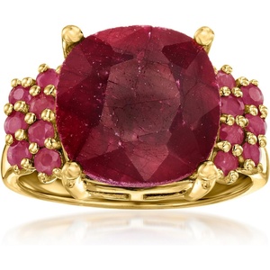 image:imageRossSimons 710 ct tw Ruby Ring in 18kt Gold Over SterlingRuby