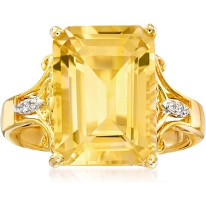 image:imageRossSimons 735 Carat Citrine Ring With White Topaz in 18kt Gold Over SterlingCitrine