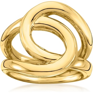 image:imageRossSimons Italian 18kt Yellow GoldPlated Swirl RingNo Gemstone
