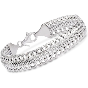 image:imageRossSimons Italian Sterling Silver CurbLink Braceletno gemstone