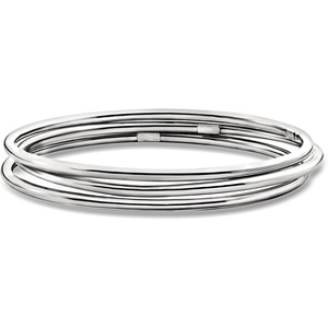 image:imageRossSimons Italian Sterling Silver Jewelry Set 3 Polished Bangle Braceletsno gemstone
