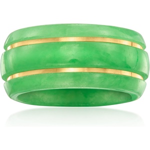 image:imageRossSimons Jade Ring With 14kt Yellow Gold