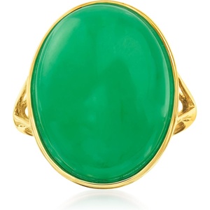 image:imageRossSimons Jade Ring in 14kt Yellow GoldJade