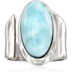 image:imageRossSimons Larimar Wrap Ring in Sterling SilverLarimar