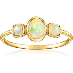 image:imageRossSimons Opal 3Stone Ring in 14kt Yellow GoldOpal